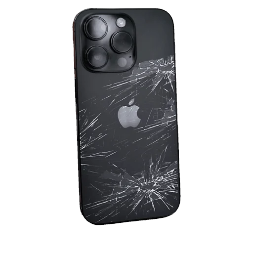 iPhone con la tapa trasera estallada
