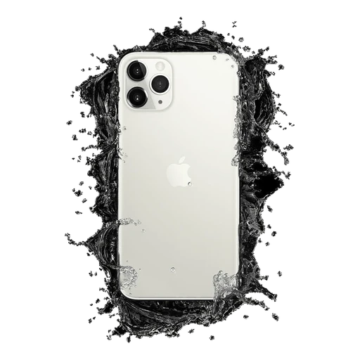 iPhone mojado con salpicadura de agua